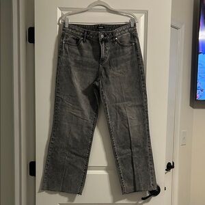 Express Men's Straight Jeans - Black and Gray